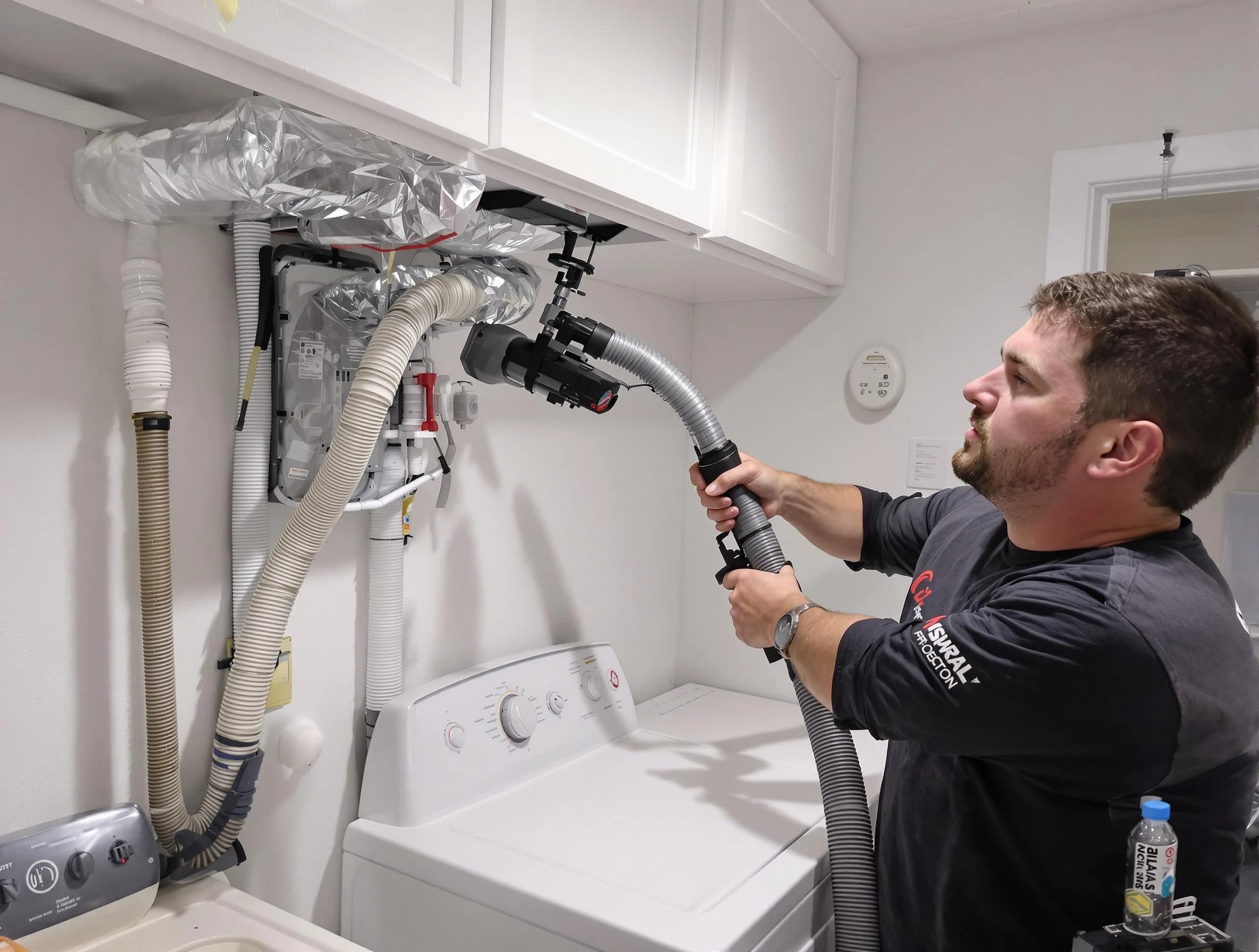 Tolleson Dryer Vent Cleaning certified technician performing safety-focused gas dryer vent cleaning in Tolleson