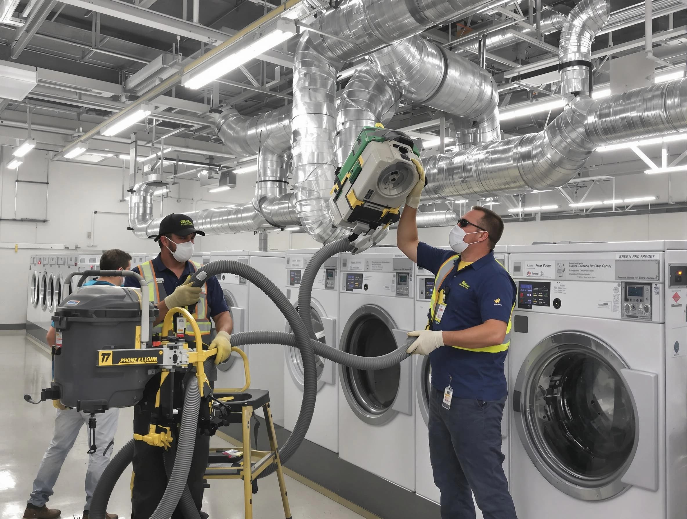 Tolleson Dryer Vent Cleaning team cleaning large-scale industrial dryer vent systems at a facility in Tolleson