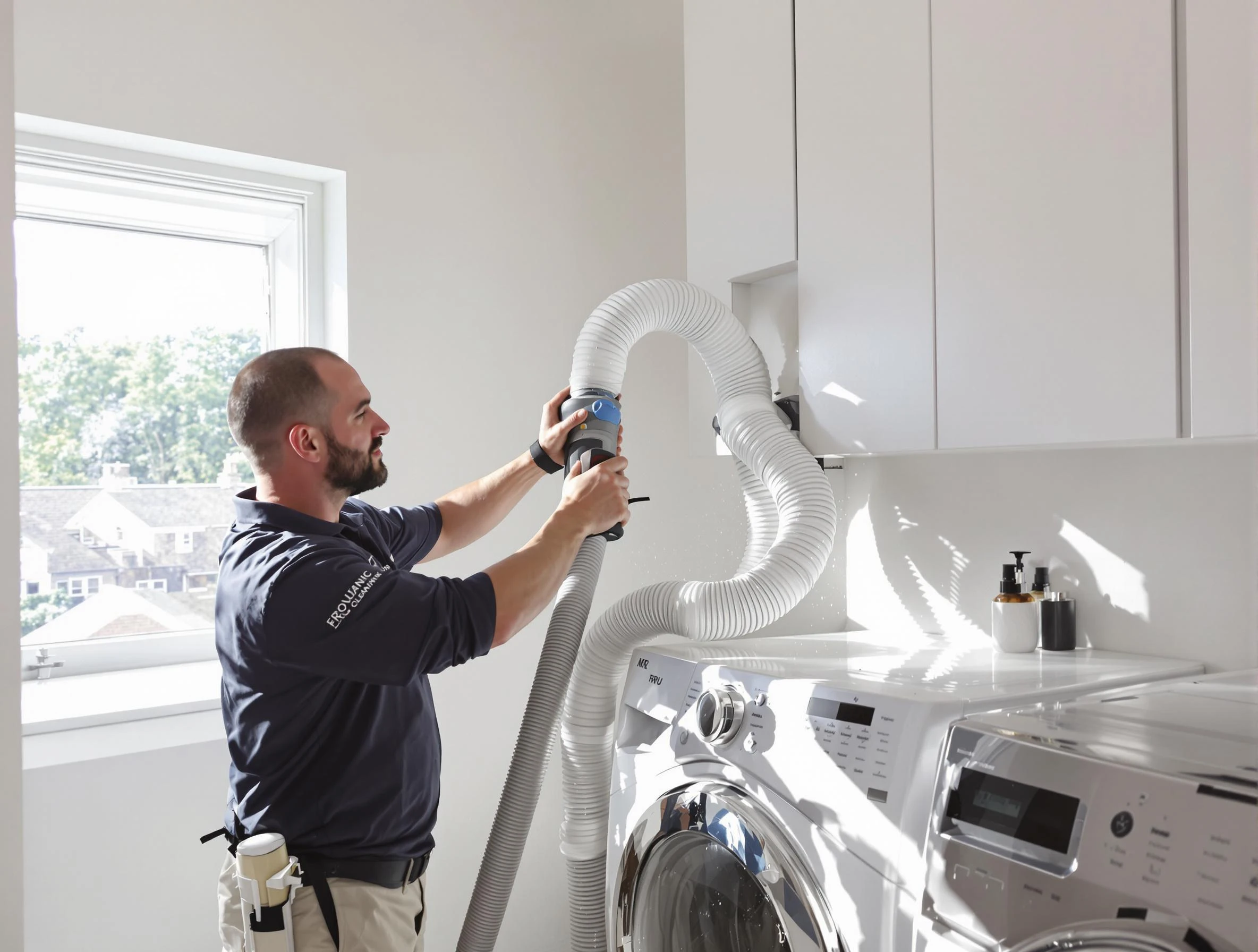 Certified Tolleson Dryer Vent Cleaning technician performing dryer vent cleaning in Tolleson