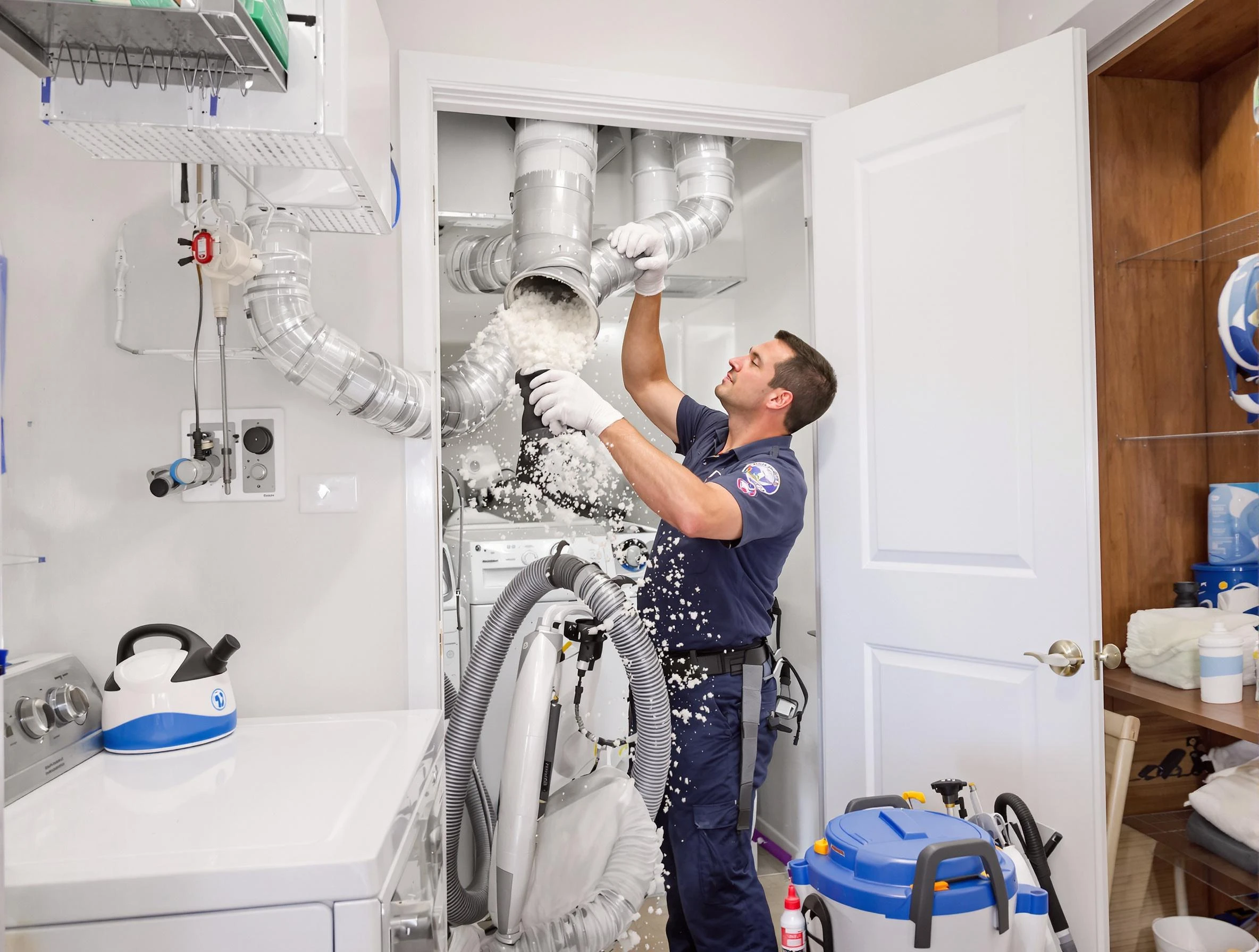 Tolleson Dryer Vent Cleaning technician delivering thorough residential dryer vent cleaning service in Tolleson